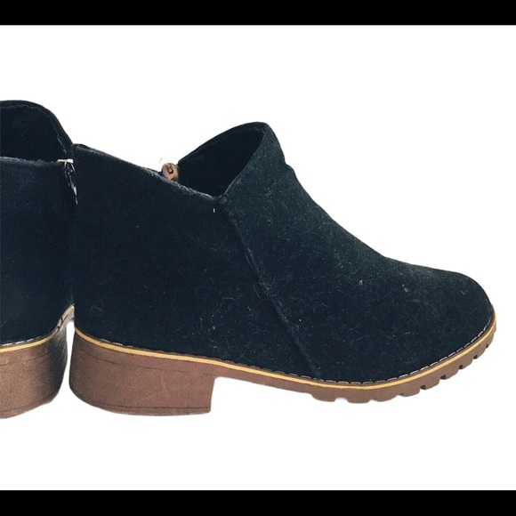 Martin Zipper Chelsea Boots/Booties Vegan/Faux Suede Black Size 7 - Picture 7 of 7